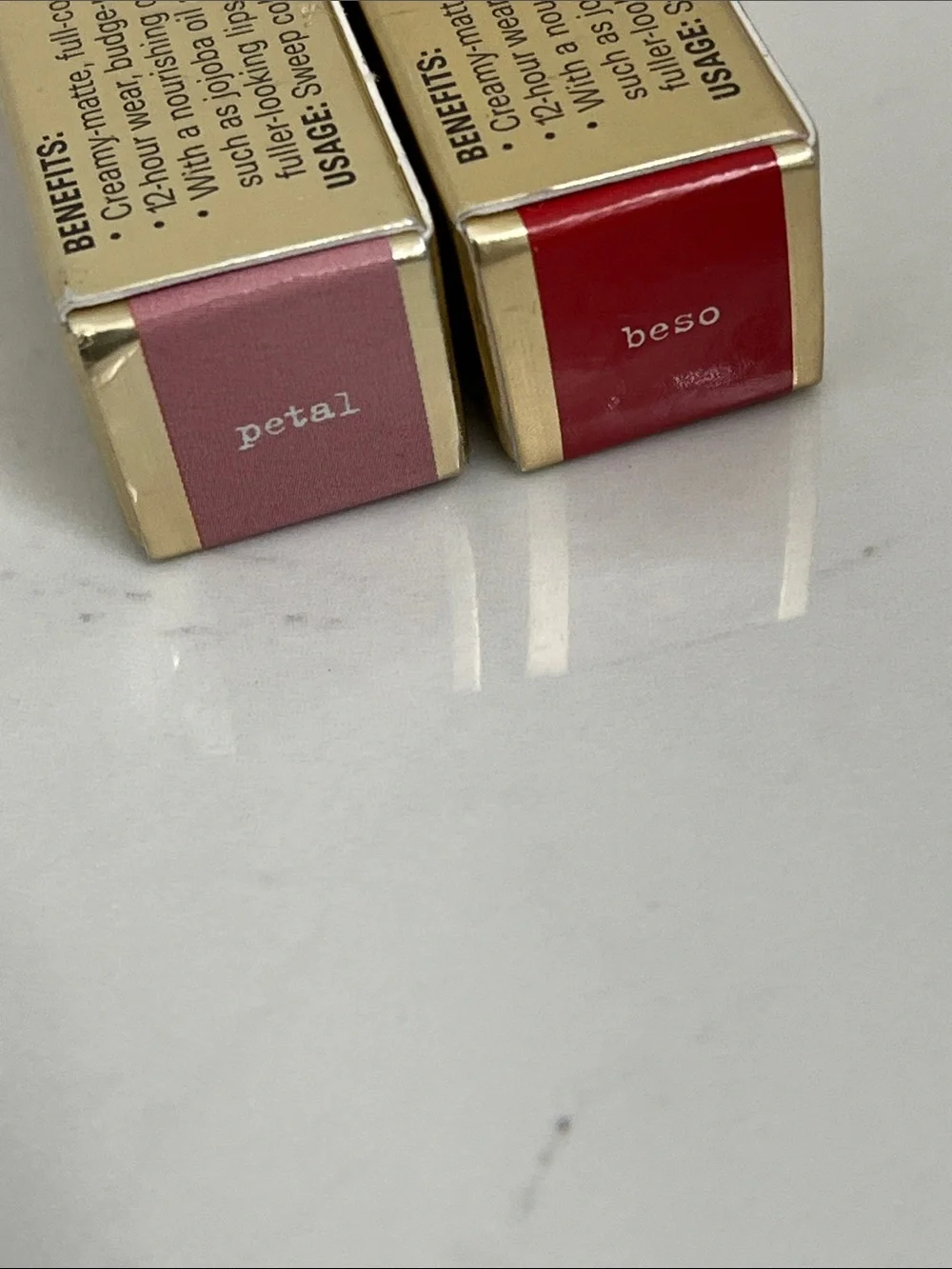 Stila stay all day liquid lipstick lot Beso and petal